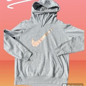 Nike Hoodie, oversize collar makes hoodie, Swoosh on front.  Women's M